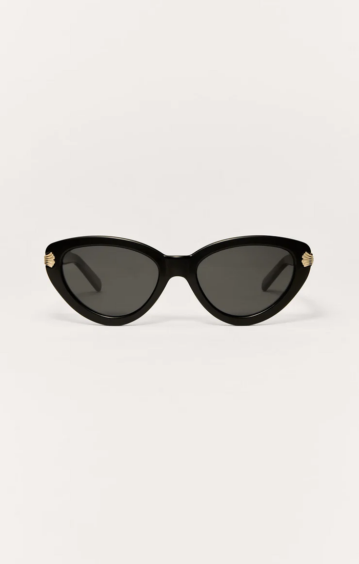 Coastline Sunglassses Polished Black-Grey