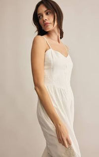 Citadelle Embroidered Linen Dress White
