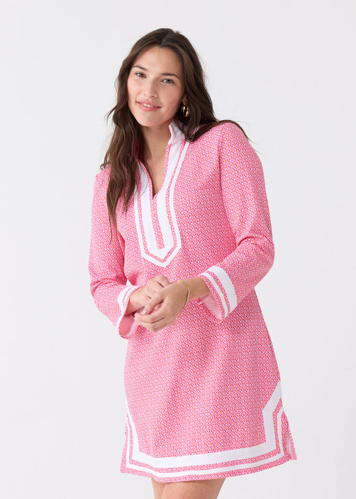 Pique Long Sleeve Tunic Dress Amelia Island