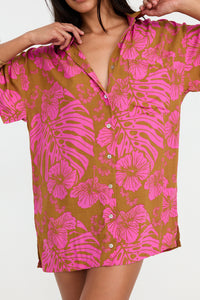Aloha Shirt Dress Garden