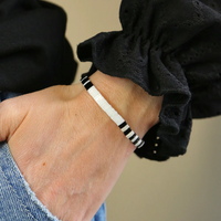 Conflict- Tila Bead Bracelet | Single: 6.50 Inches - M