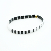 Conflict- Tila Bead Bracelet | Single: 6.50 Inches - M