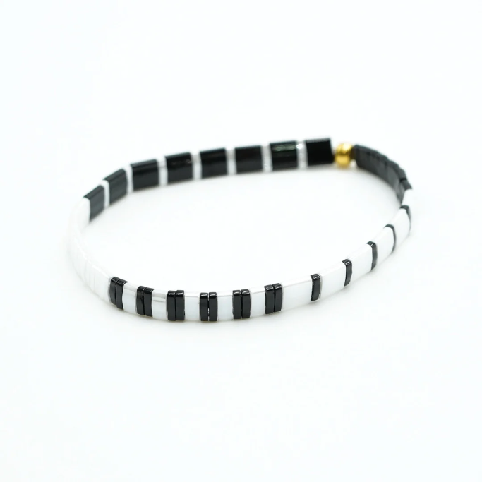 Conflict- Tila Bead Bracelet | Single: 6.50 Inches - M