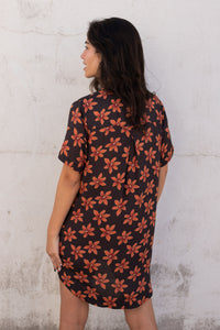 Aloha Shirt Dress Papaya Lily