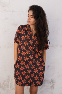 Aloha Shirt Dress Papaya Lily