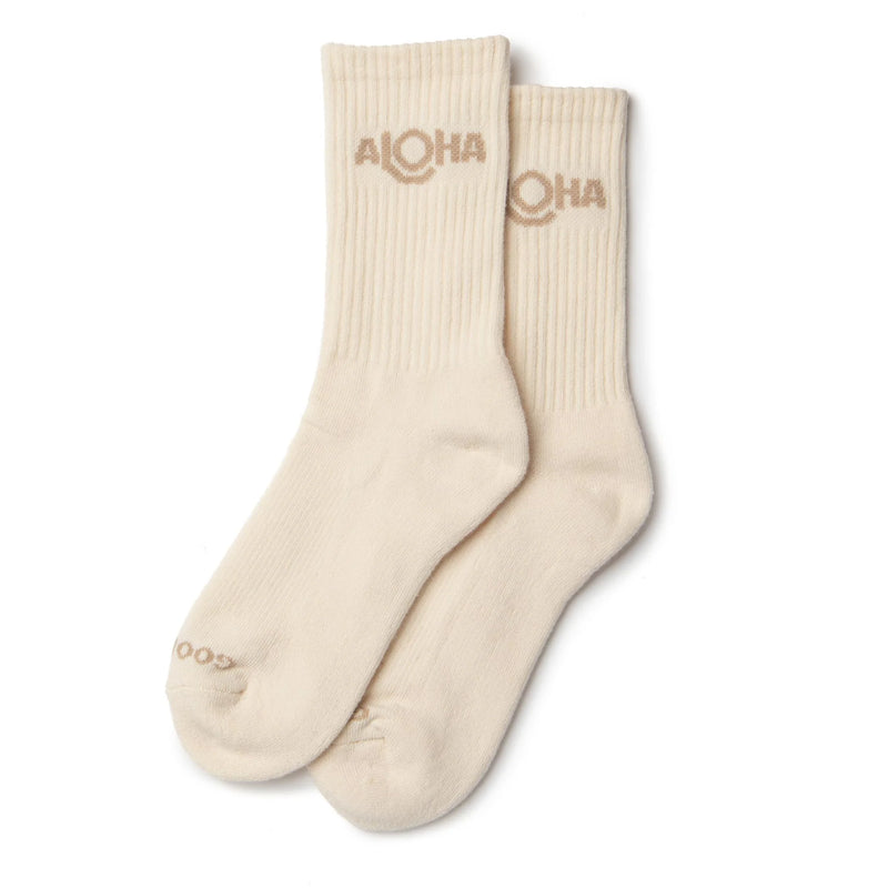 Crew Socks Aloha Collection Sandstone
