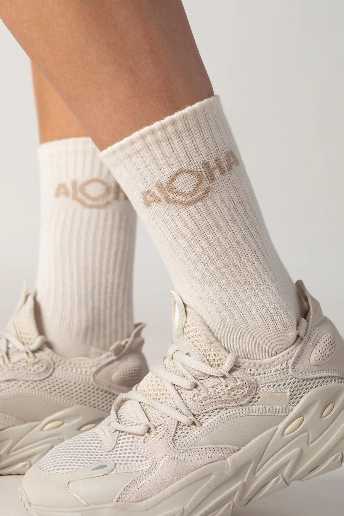 Crew Socks Aloha Collection Sandstone