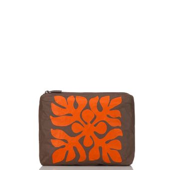 Small Applique Small Pouch Zest on Coconut