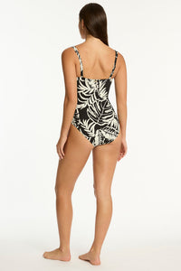 Jungle Book Twist Front One Piece Black