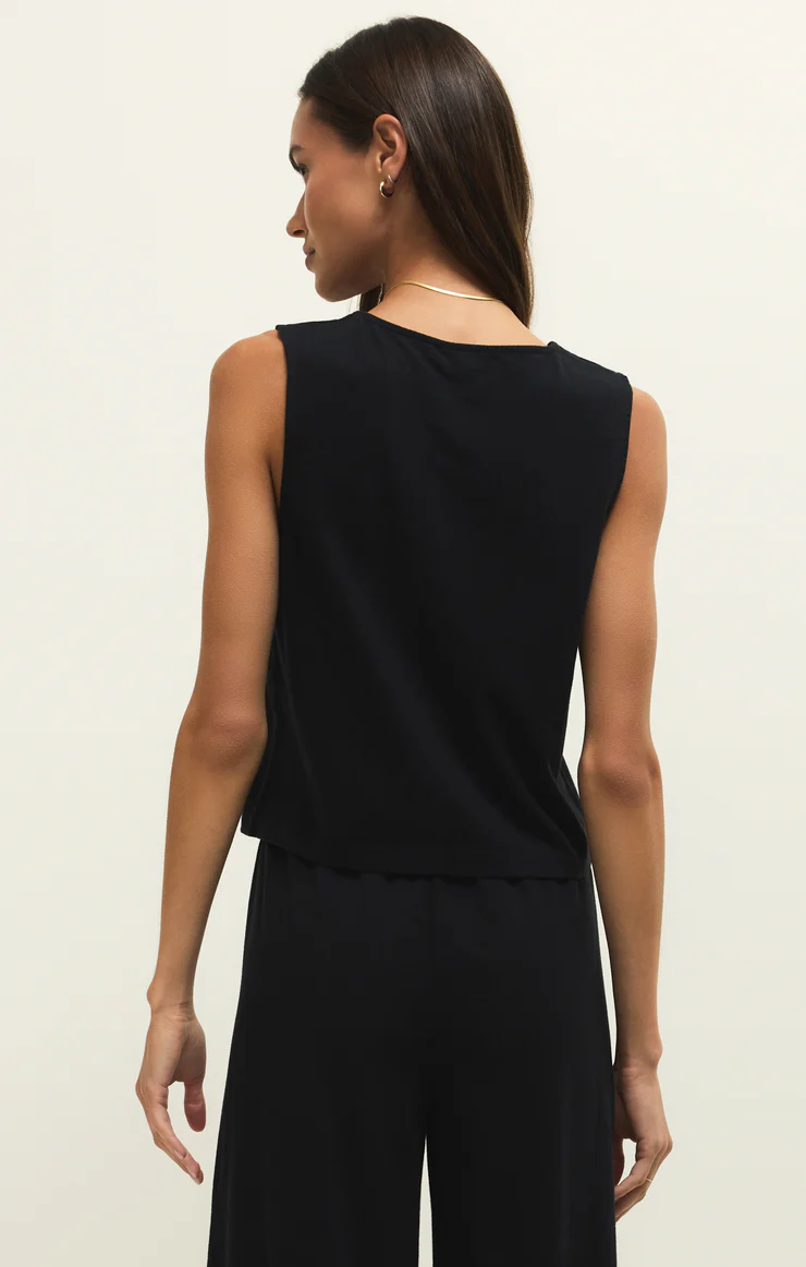 Noelle Jersey Tank Top True Black