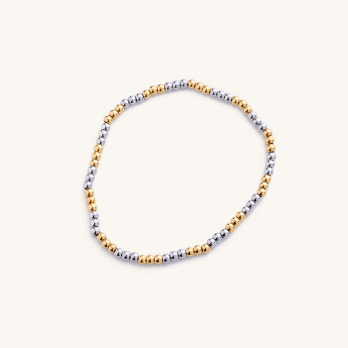 Two toned Ball Bracelet 2mm