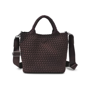 Sky's the Limit Small Woven Tote Chocolate