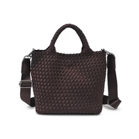 Sky's the Limit Small Woven Tote Chocolate