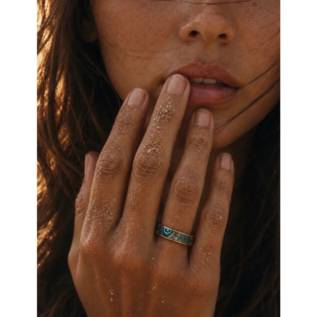Del Mar Ring | Gold Abalone Shell