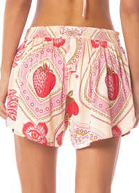 Blissful Shorts Strawberry Palms
