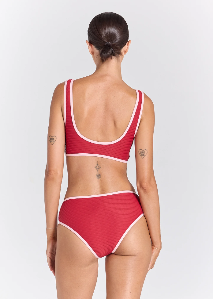 Poolside Surf Top Ruby
