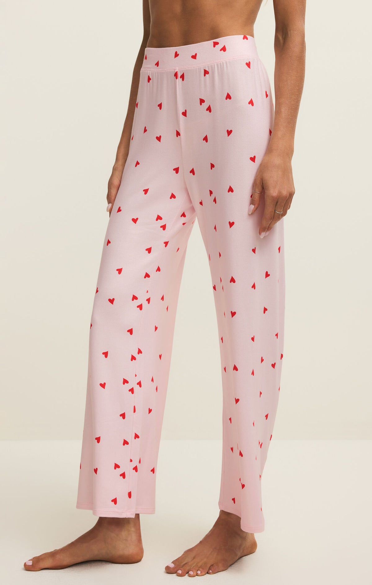 Luxe Heart Pant Pink Marshmallow