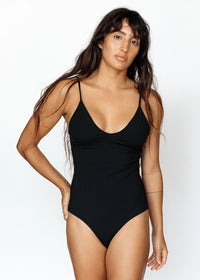 Everyday Bodysuit Black Rib