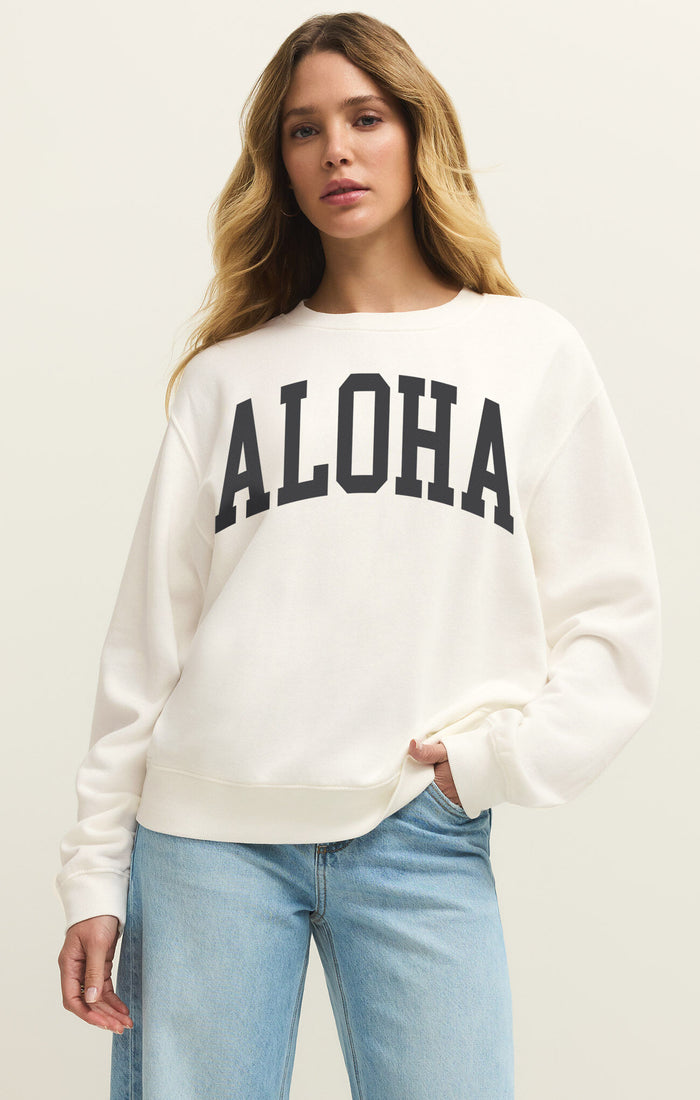 Aloha Boyfriend Sweatshirt Sea Salt