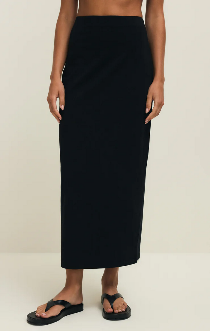 Gail Jersey Midi Skirt True Black