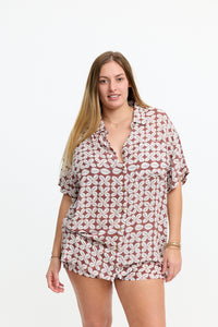 Aloha Shirt Dress Cowrie Basket