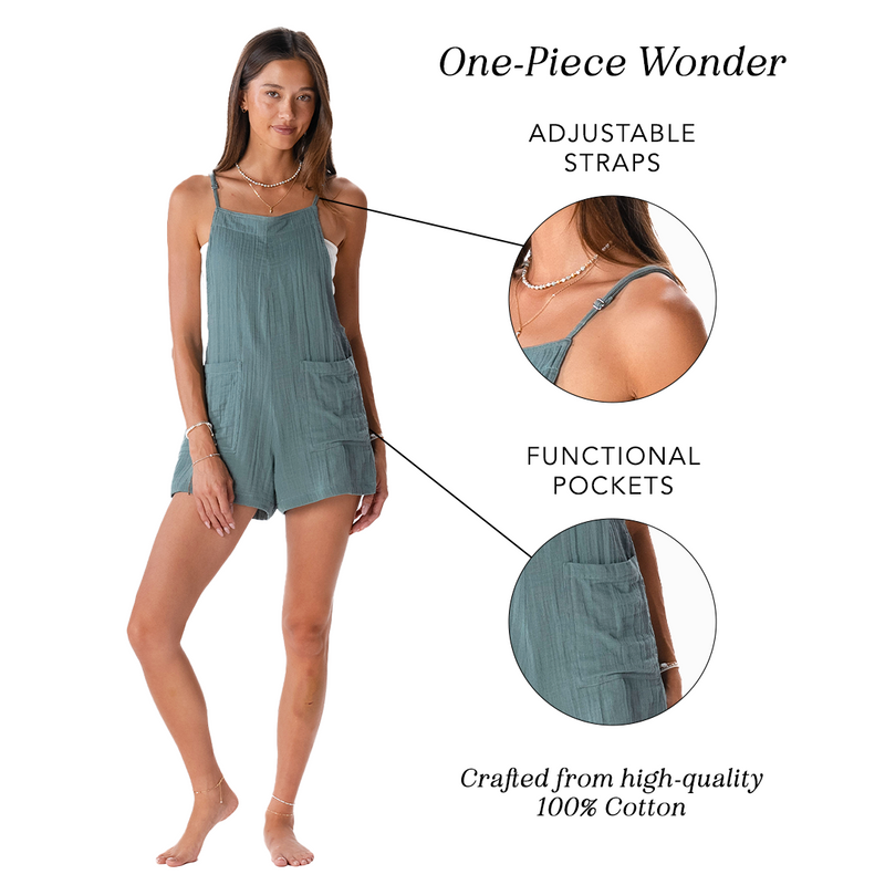 Boardwalk Romper Sage