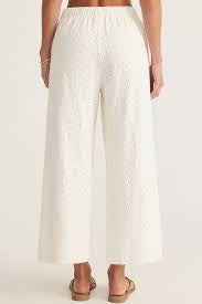 Romi Knit Eyelet Pant White