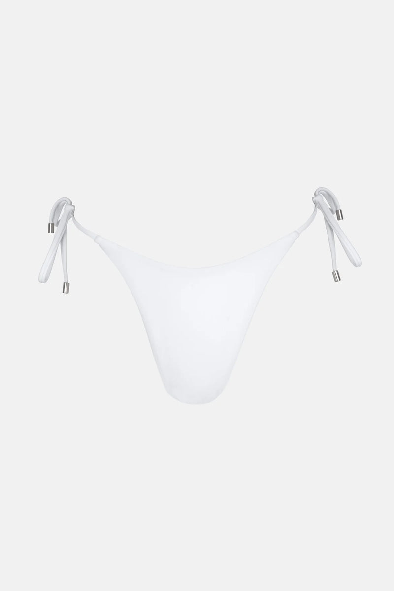 Classic Tie Side Hi Cut Bottom White