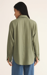 Perfect Linen Top Avocado