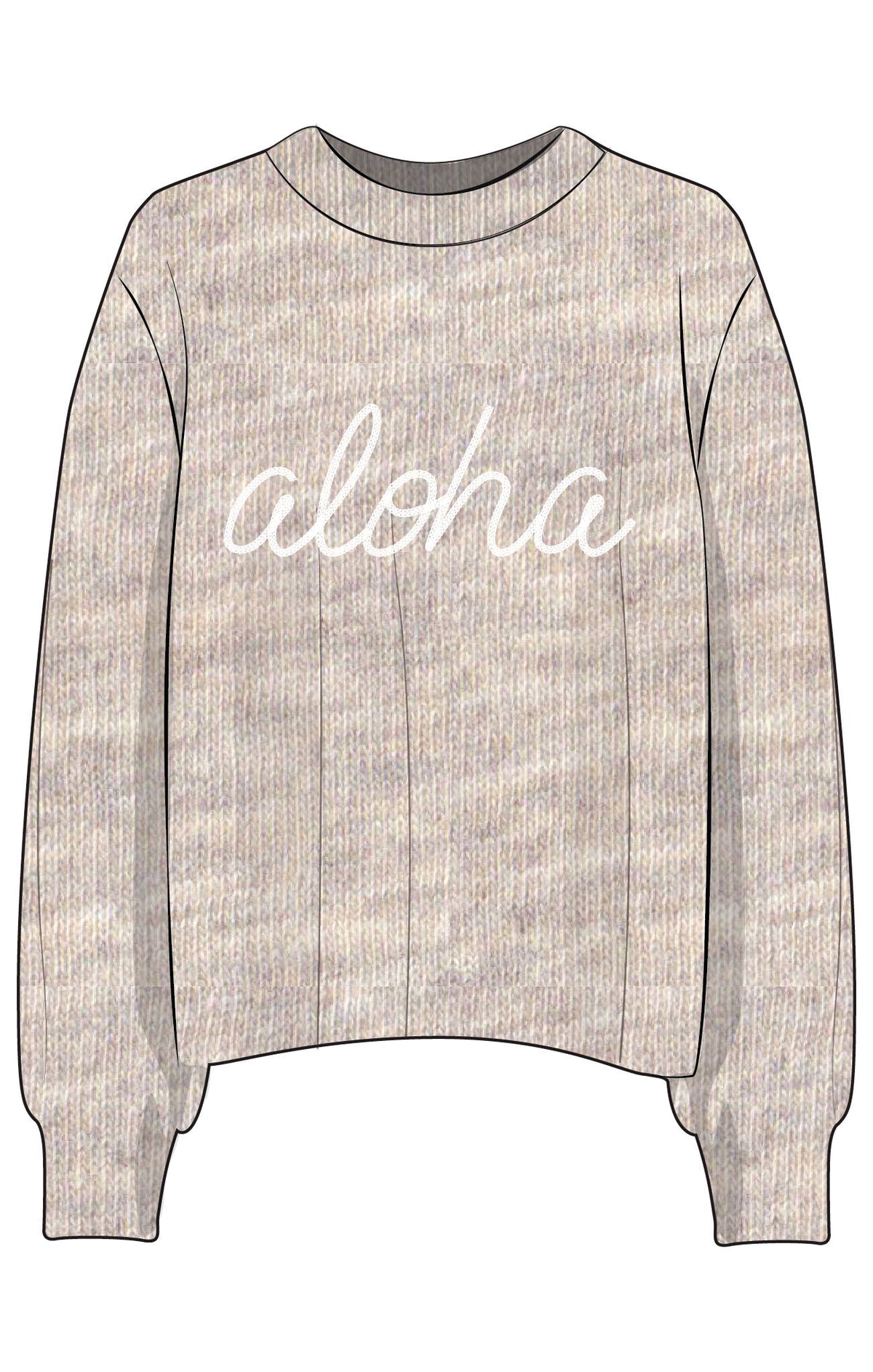 Aloha Boyfriend Sweater Natural Heather