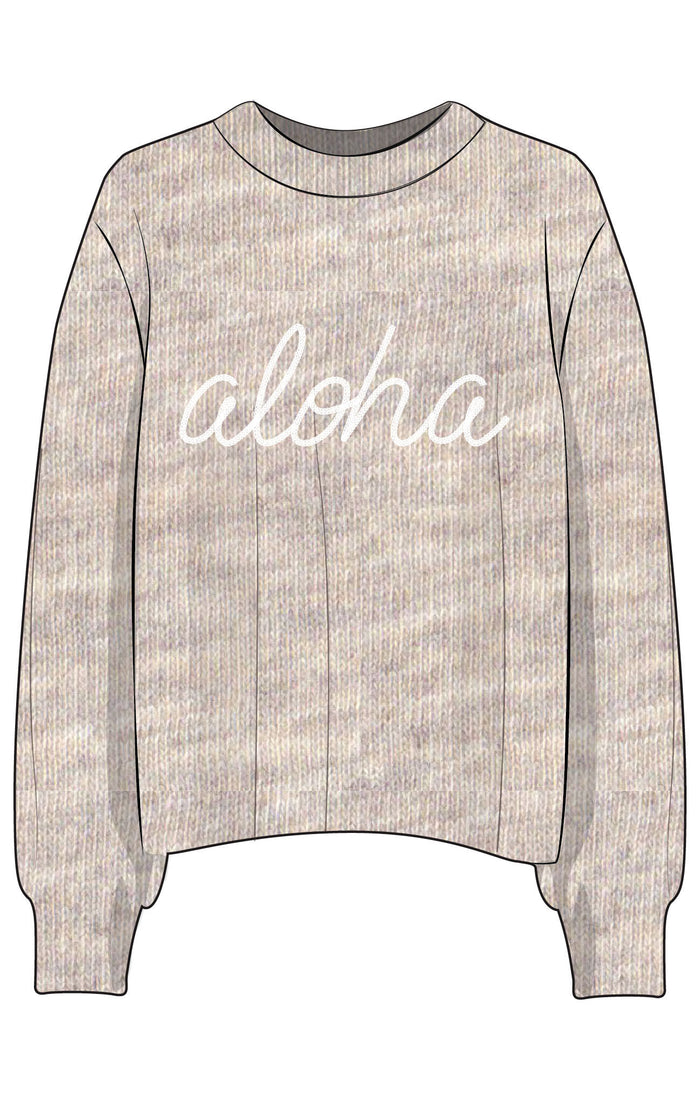 Aloha Boyfriend Sweater Natural Heather