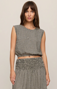 Merit Cropped Gingham Top