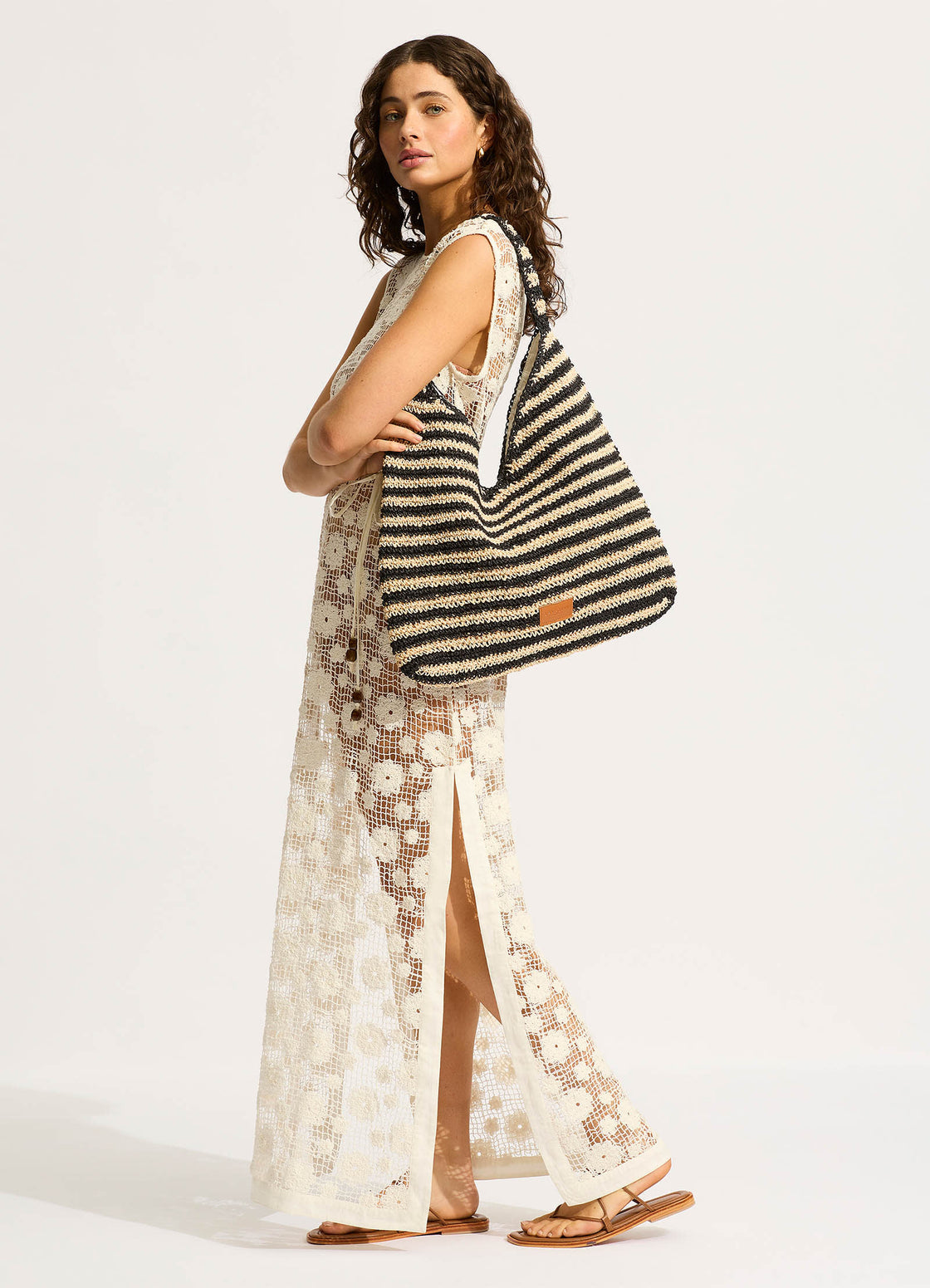 【MAIDEN SHOP購入】RAFFIA STRIPE TOTE BAG Raffia Stripe Tote Bag – The Bikini Market