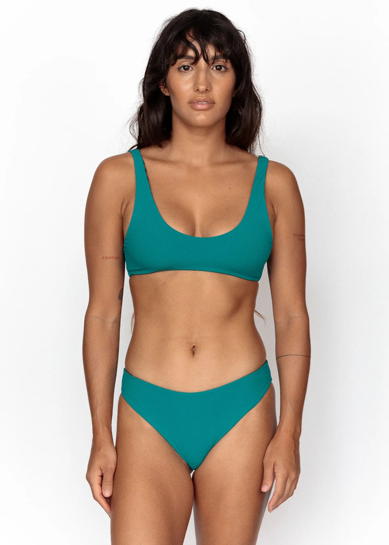 Bonita Top Deep Emerald Rib