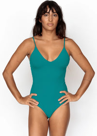Everyday Bodysuit Deep Emerald Rib