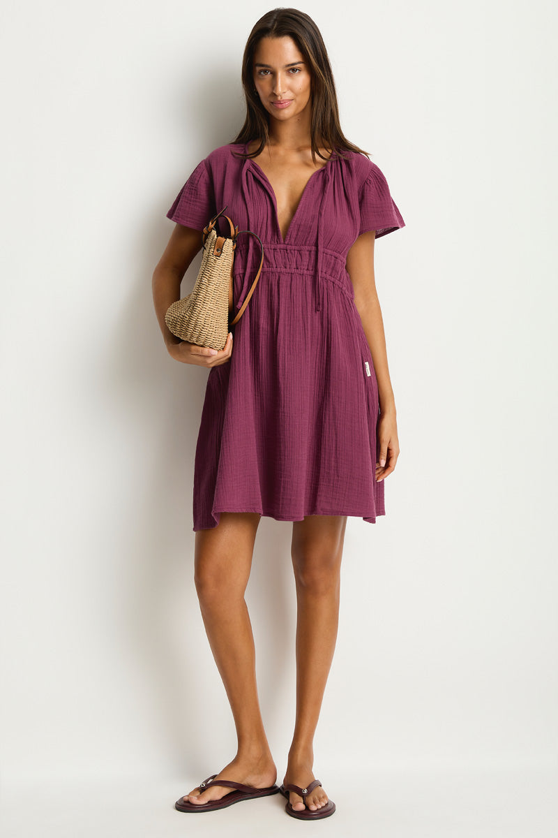 Sunset Short Daydress Claret