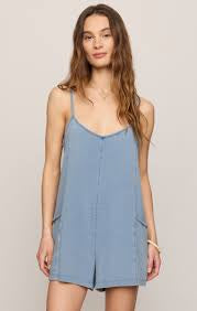 Go Easy Romper Ocean Air Indigo