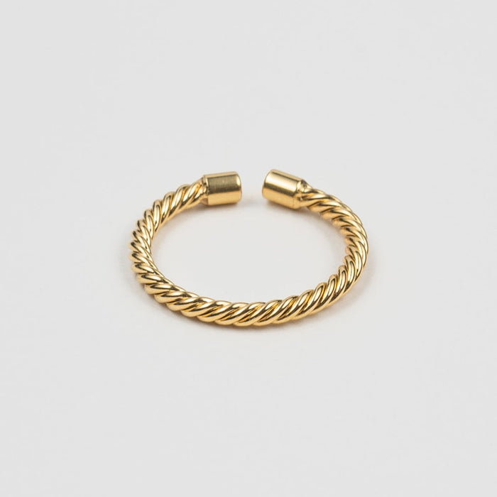 Waterproof Gold Twisted Mini Ring