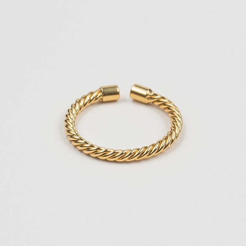 Waterproof Gold Twisted Mini Ring