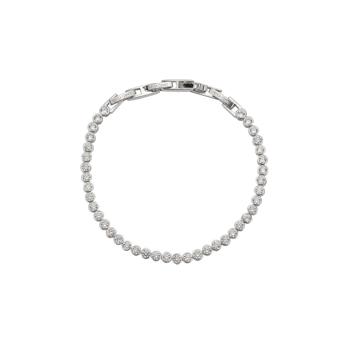 Demi Fine Silver Diamond Tennis Bracelet