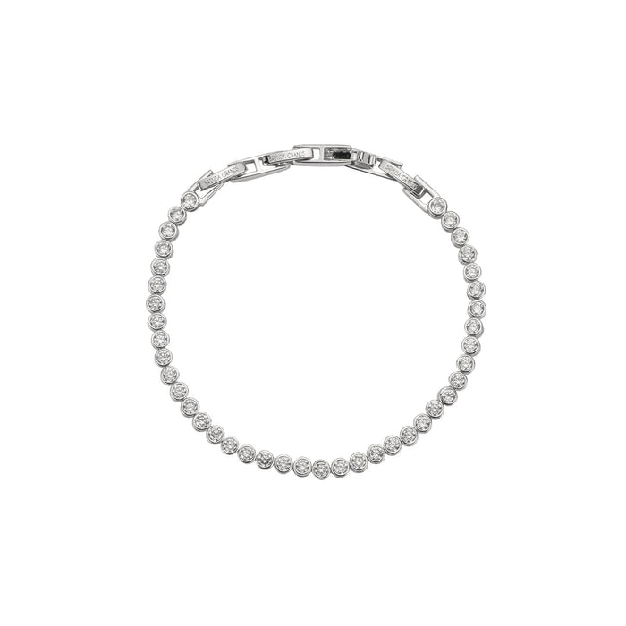 Demi Fine Silver Diamond Tennis Bracelet
