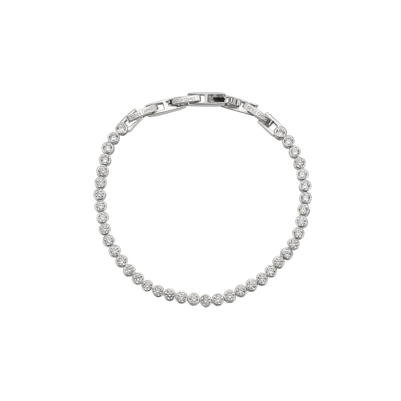 Demi Fine Silver Diamond Tennis Bracelet