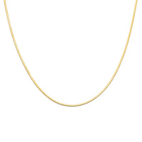 Waterproof Gold Micro Herringbone Necklace
