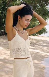 Adia Crochet Pant Sea Salt
