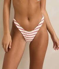 Tami Stripe Skimpy Bottom Red