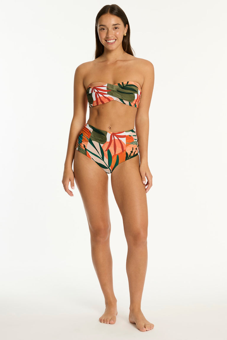 Tropaluxe High Waist Gathered Side Pant