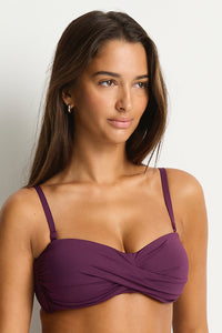 Essential Edit Twist Bandeau Claret
