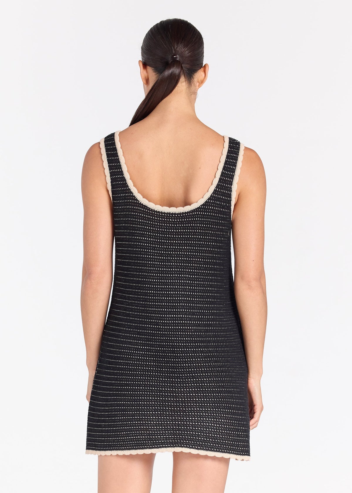 Palm Beach U Crochet Knit Dress Black Sand