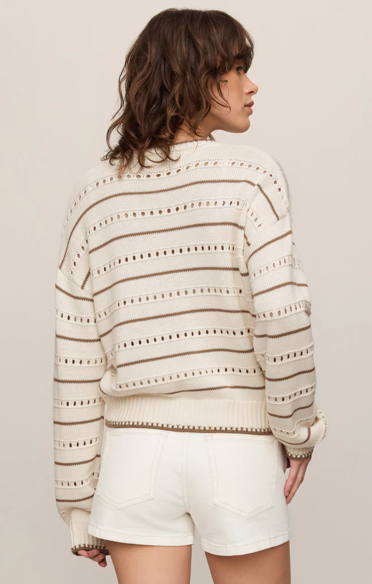 Darby Stripe Sweater Sandstone