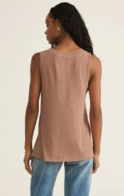 Californian V Neck Tank Top Iced Coffee